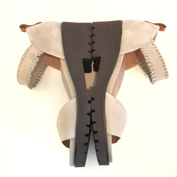 GENTLE SOULS Comfort Sandals Leather Slip On Anja Mushroom Women’s Size 9 EU 40 - Picture 12 of 16